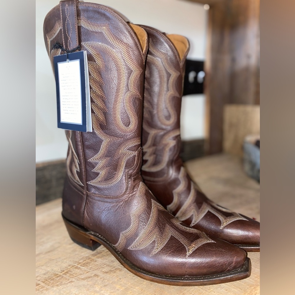 LUCCHESE CHOCO COW VAMP STITCH - BOOT LADIES